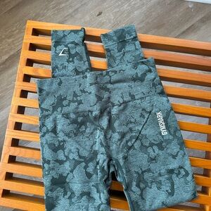 Gymshark Green Camo Leggings Small